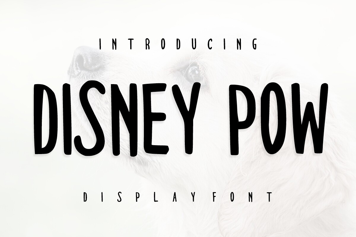 Пример шрифта Disney Pow