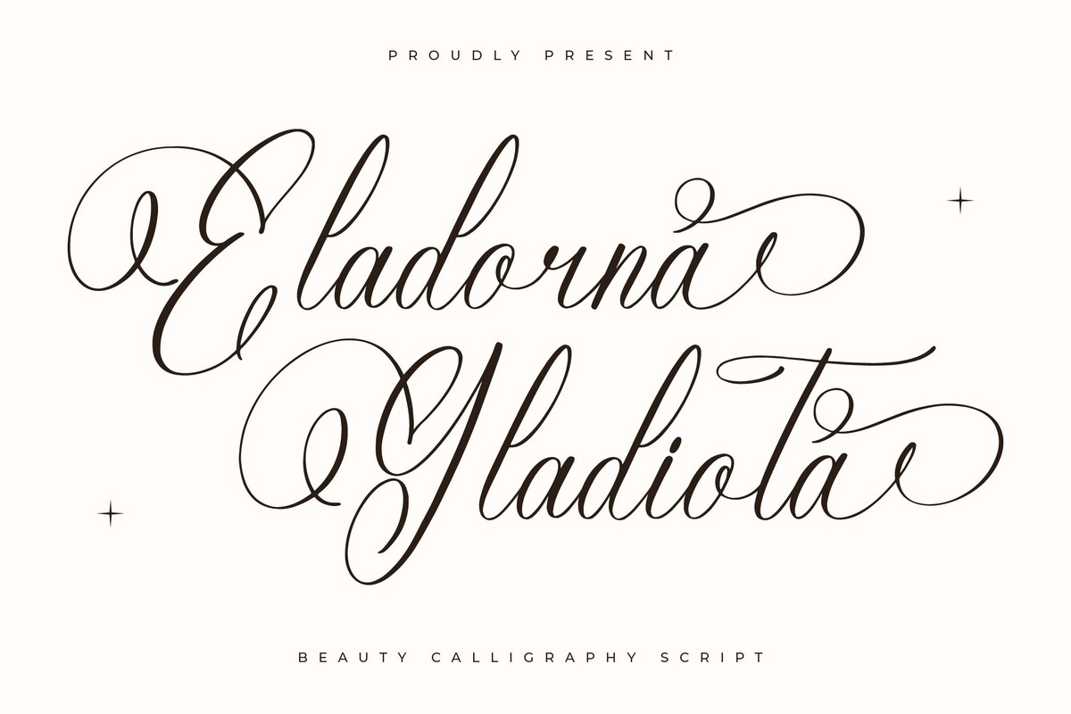 Пример шрифта Eladorna Gladiota Regular