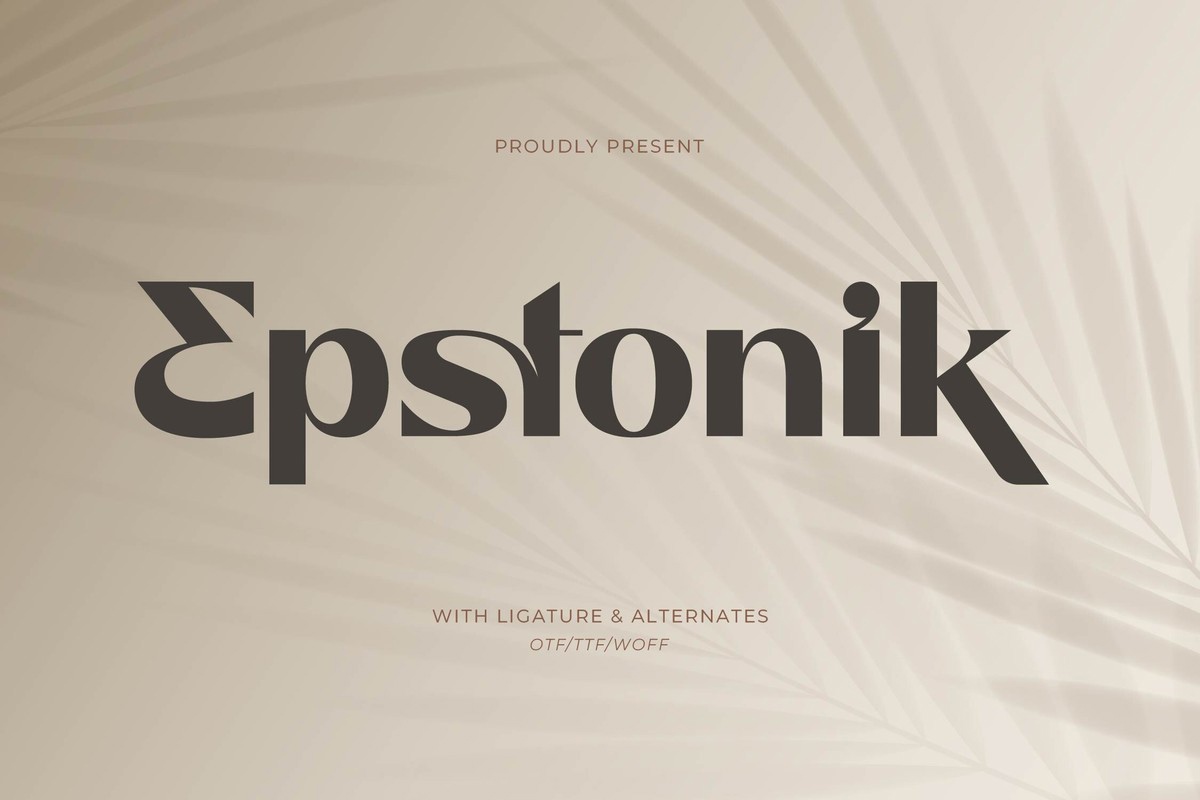 Пример шрифта Epstonik