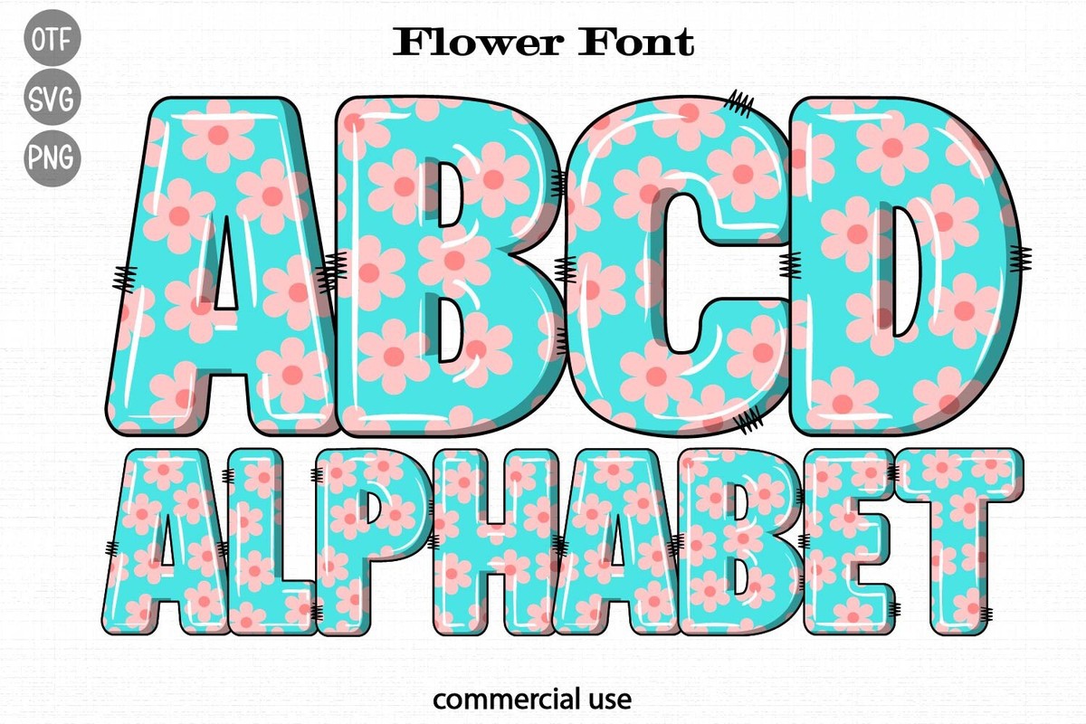 Пример шрифта Flower Font Regular