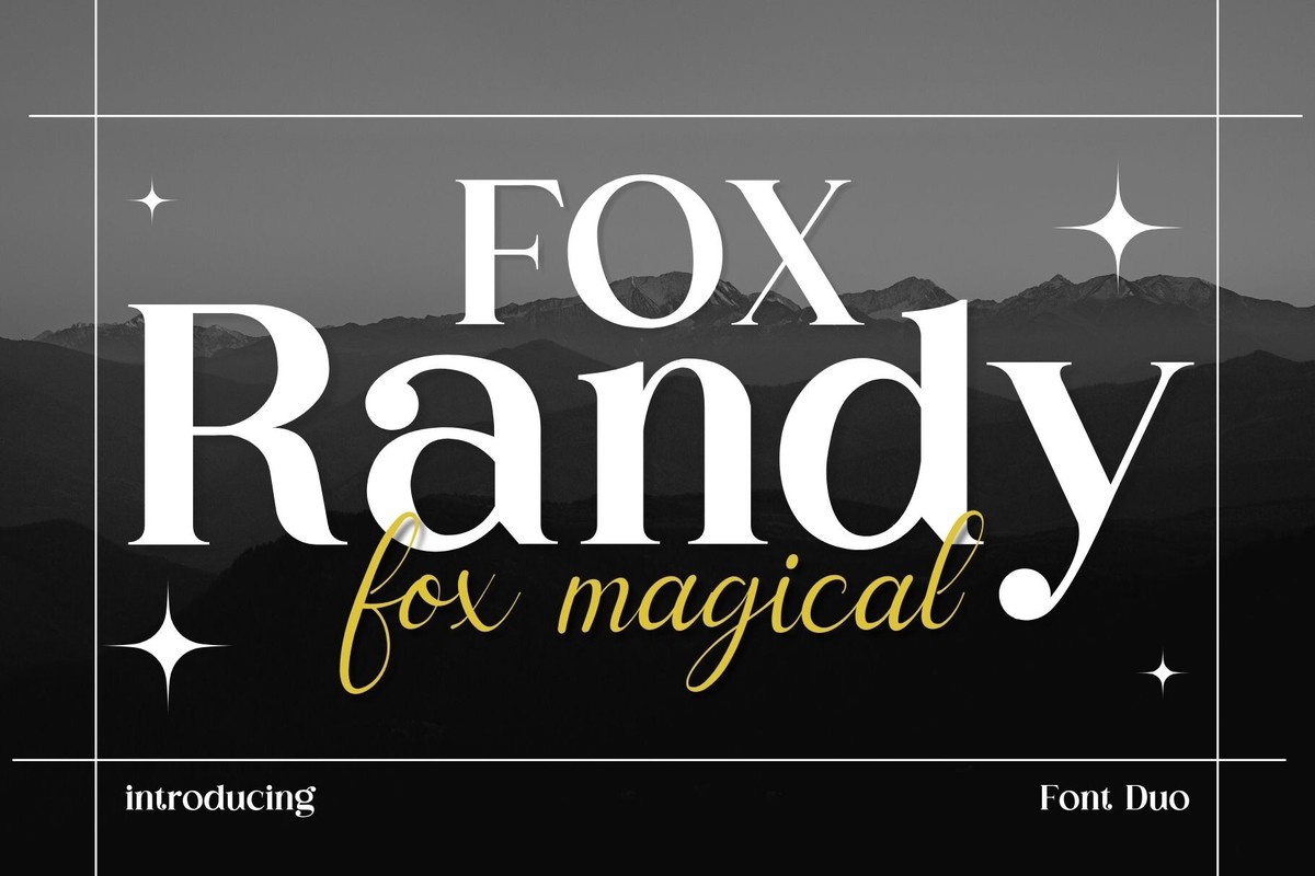 Пример шрифта Fox Randy and Fox Magical Randy