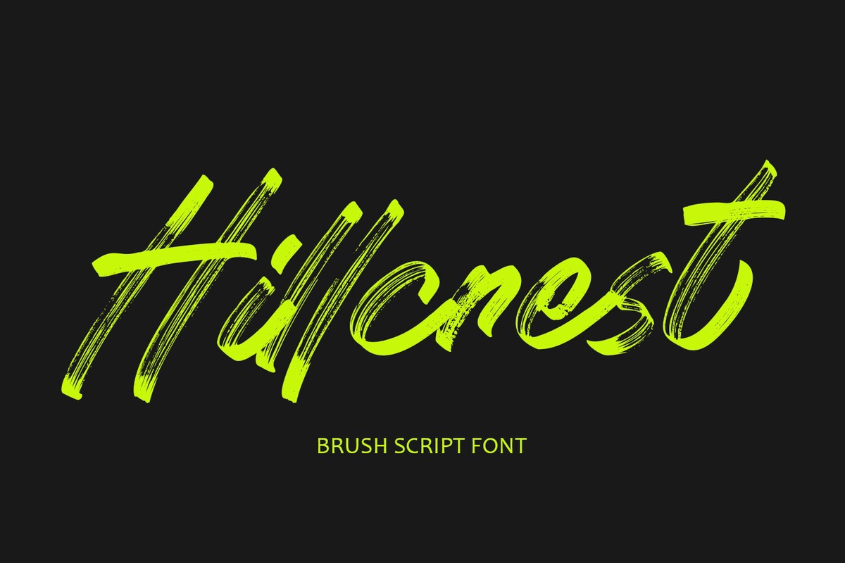 Пример шрифта Hillcrest