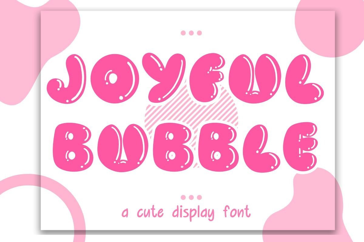 Пример шрифта Joyful Bubble