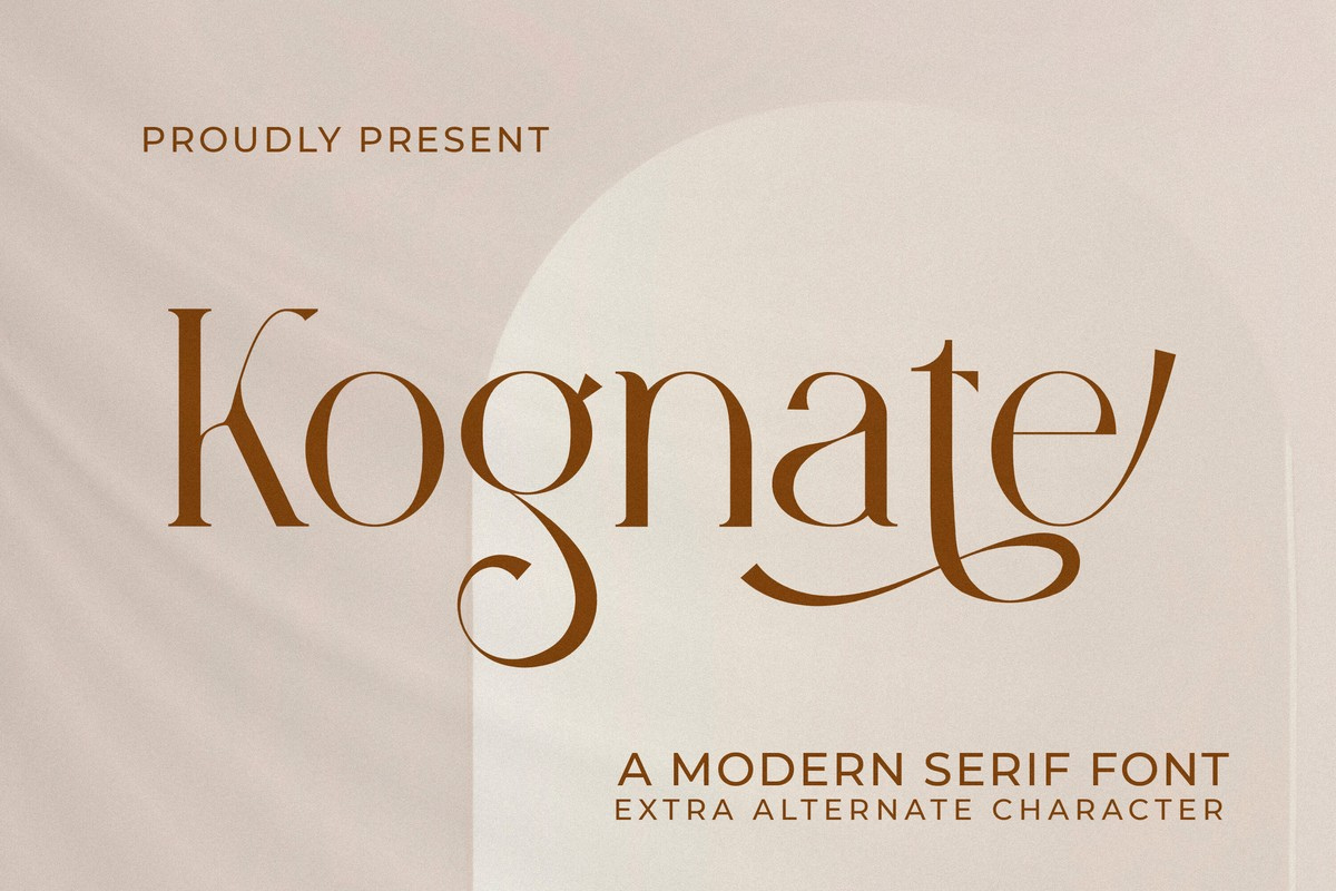 Пример шрифта Kognate