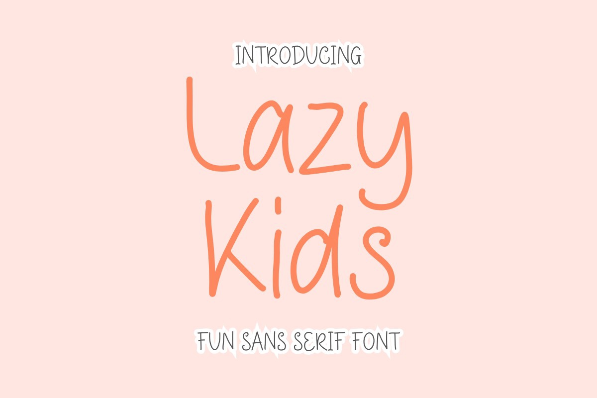 Пример шрифта Lazy Kids