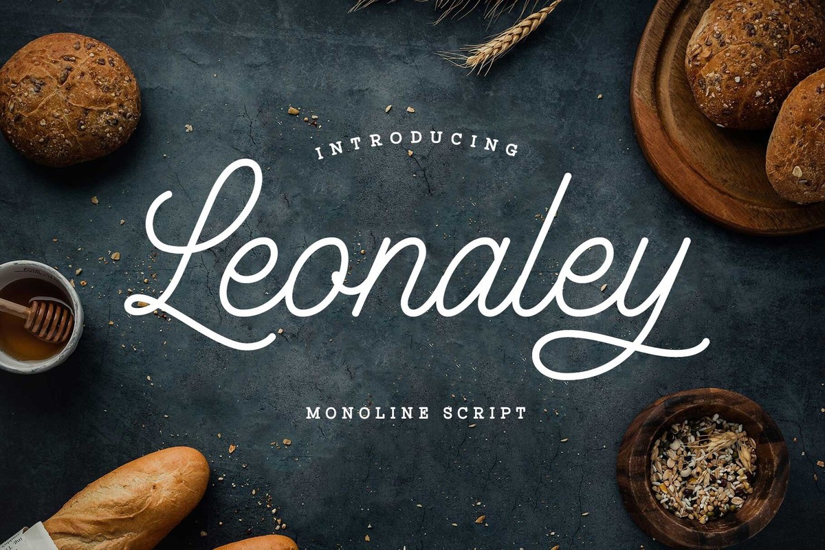 Пример шрифта Leonaley Regular