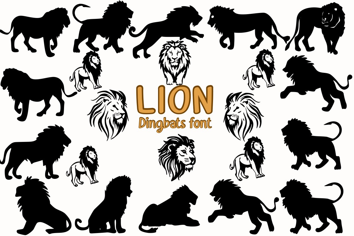 Пример шрифта Lion Regular