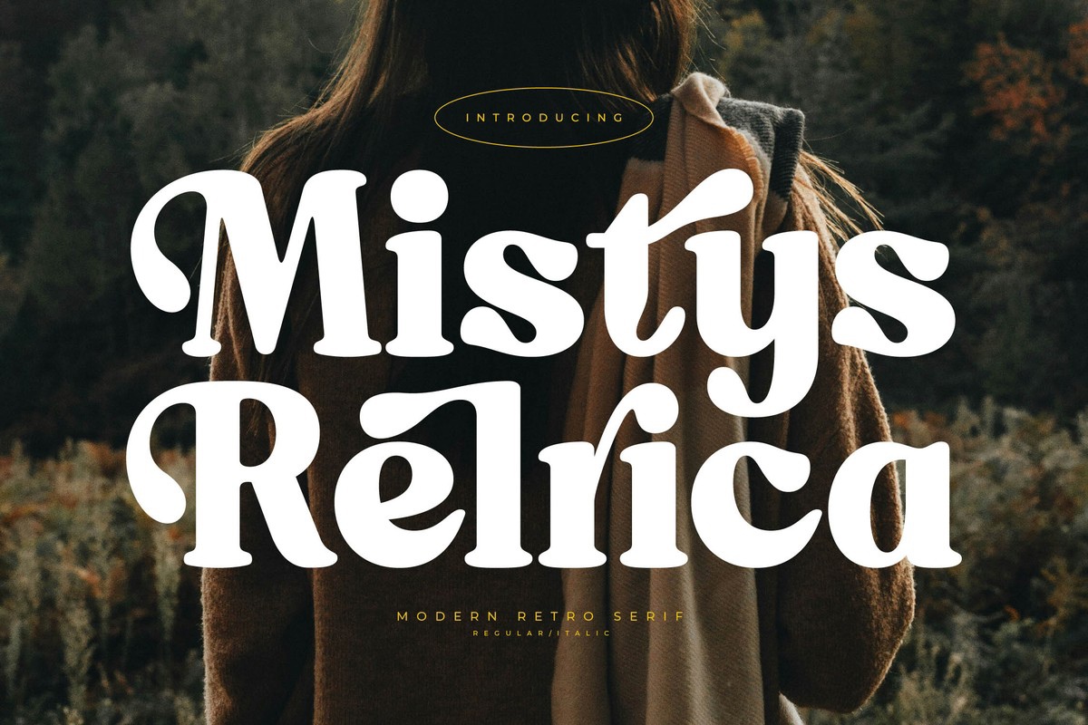 Пример шрифта Mistys Relrica Regular