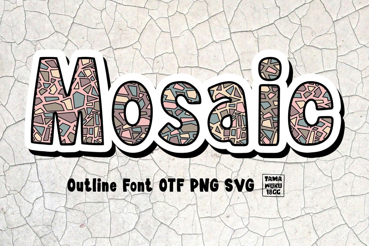 Пример шрифта Mosaic Tamawuku 18CC