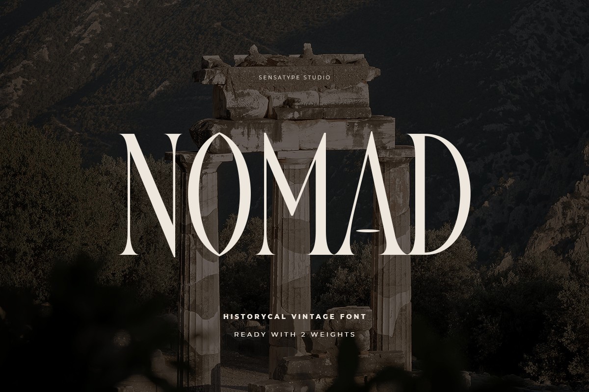 Пример шрифта Nomad