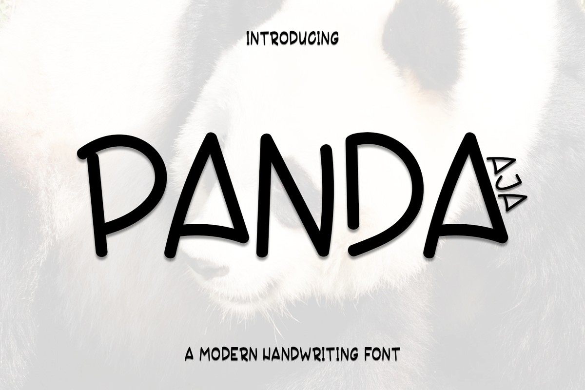 Пример шрифта Panda Aja Regular