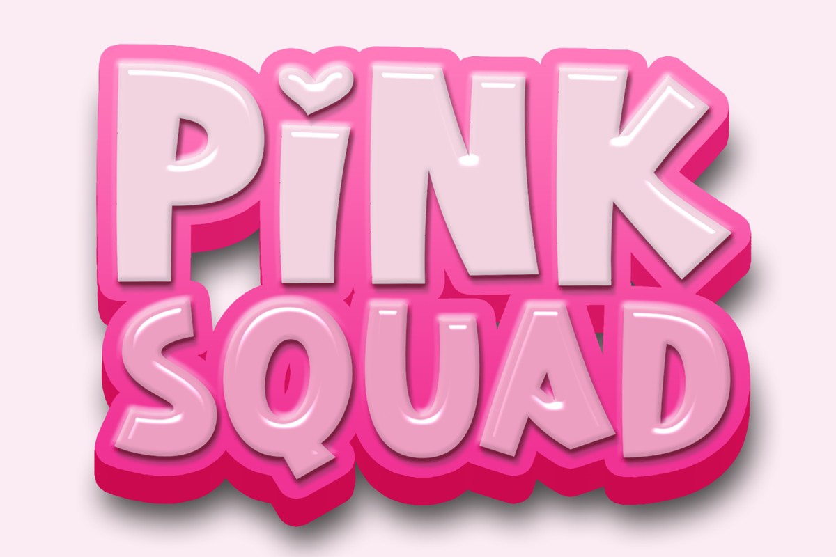 Пример шрифта Pink Squad