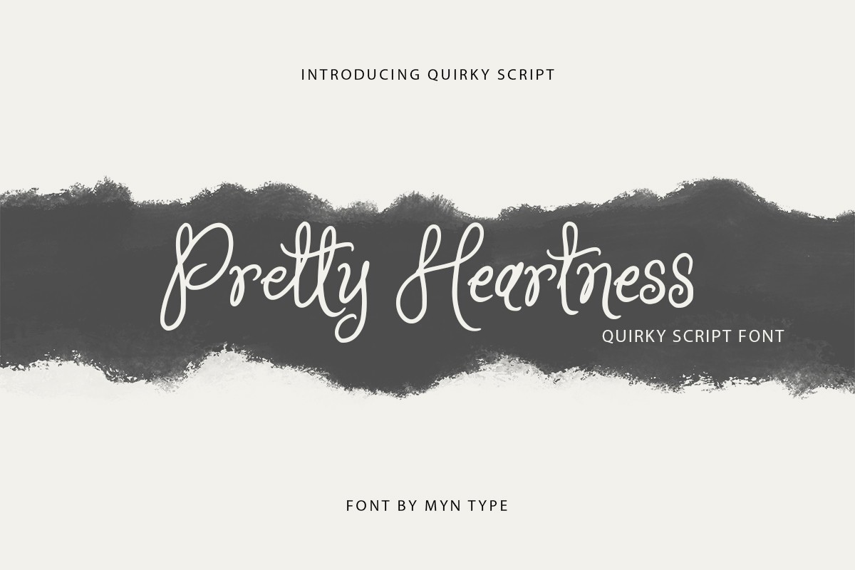 Пример шрифта Pretty Heartness Regular