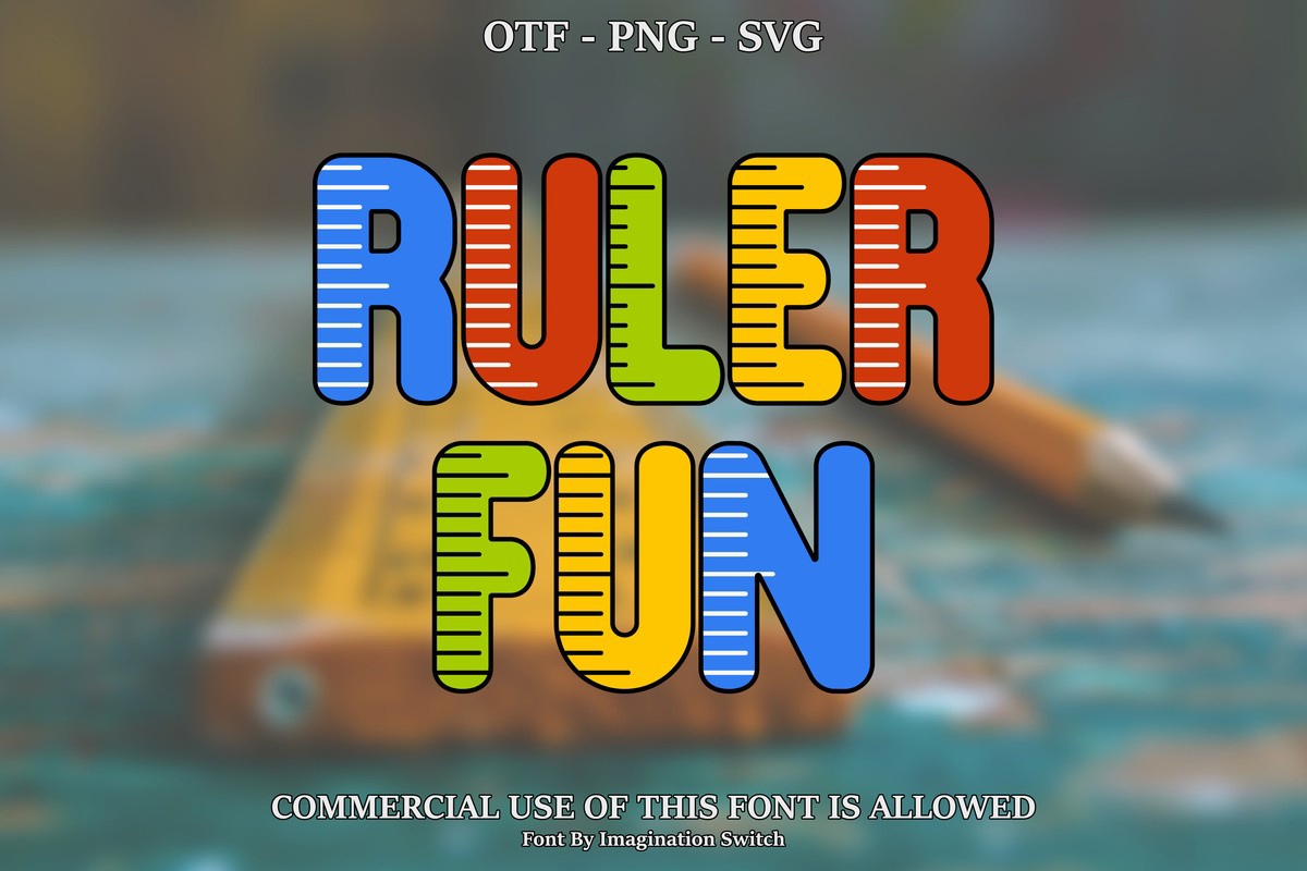 Пример шрифта Ruler Fun 3