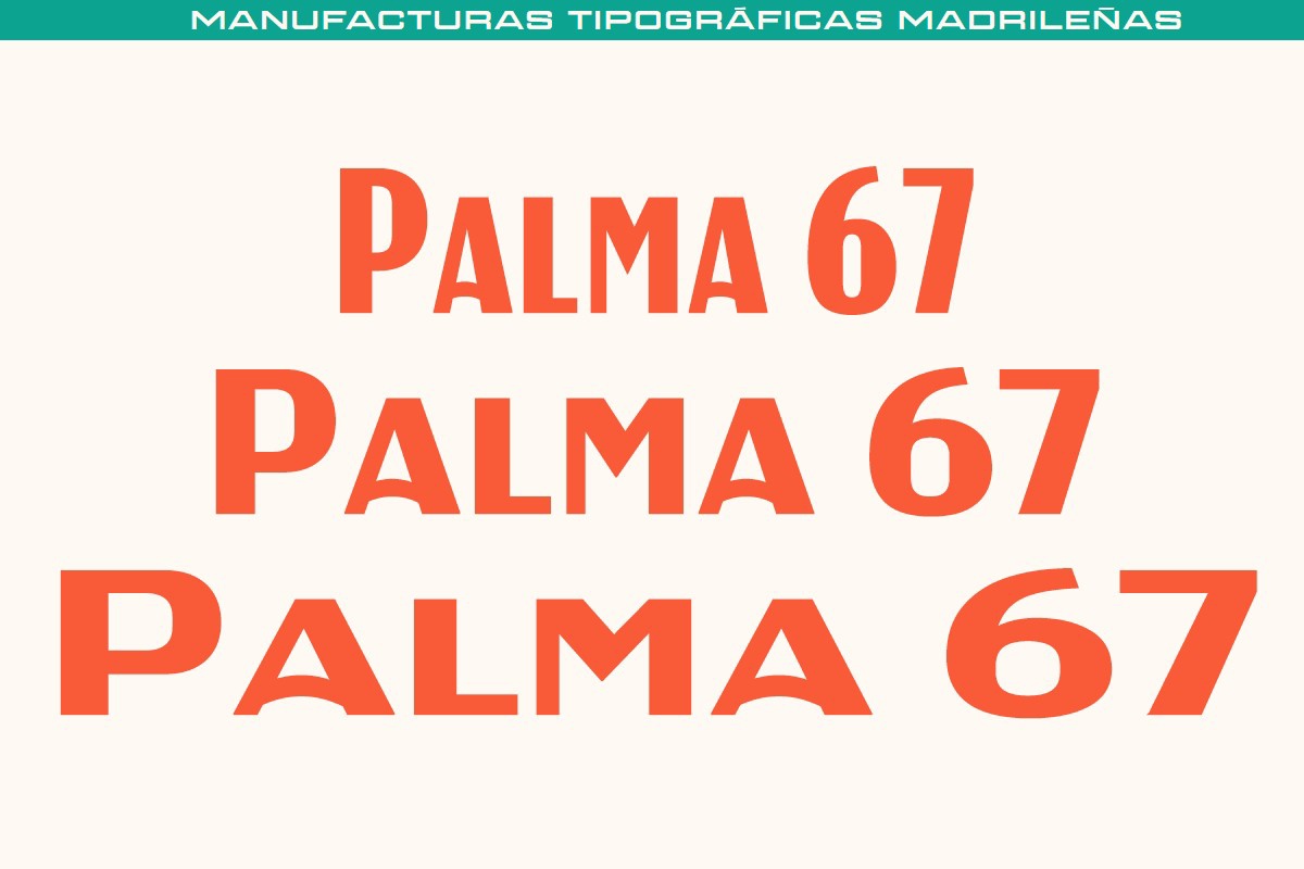 Пример шрифта MTM Palma 67