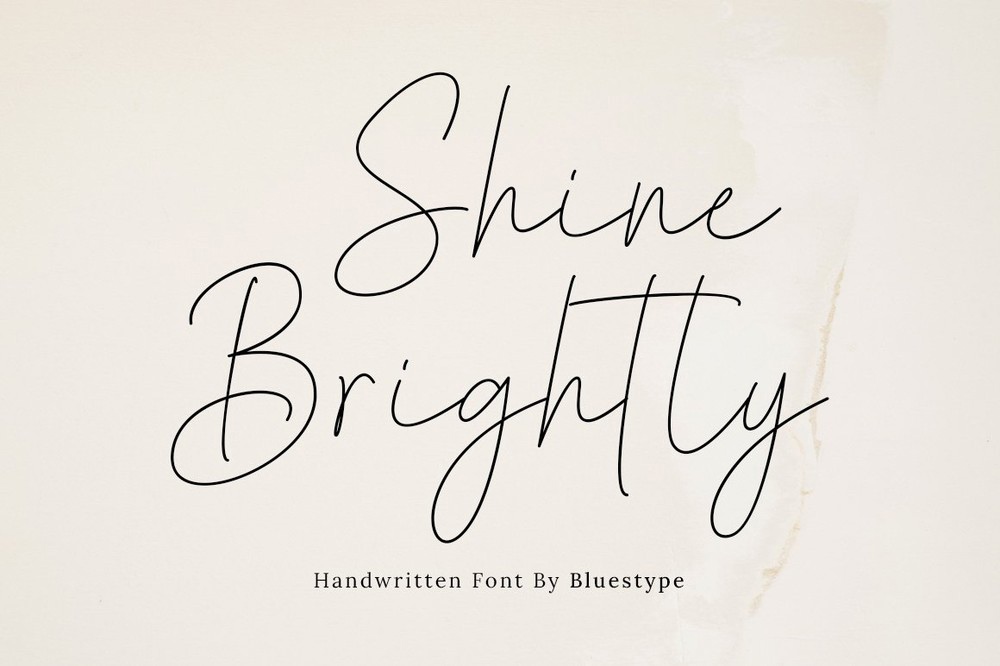 Пример шрифта Shine Brightly Regular