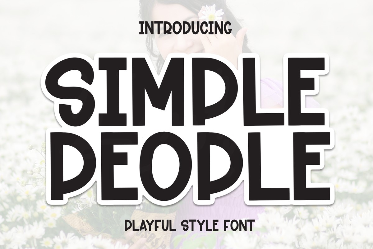 Пример шрифта Simple People