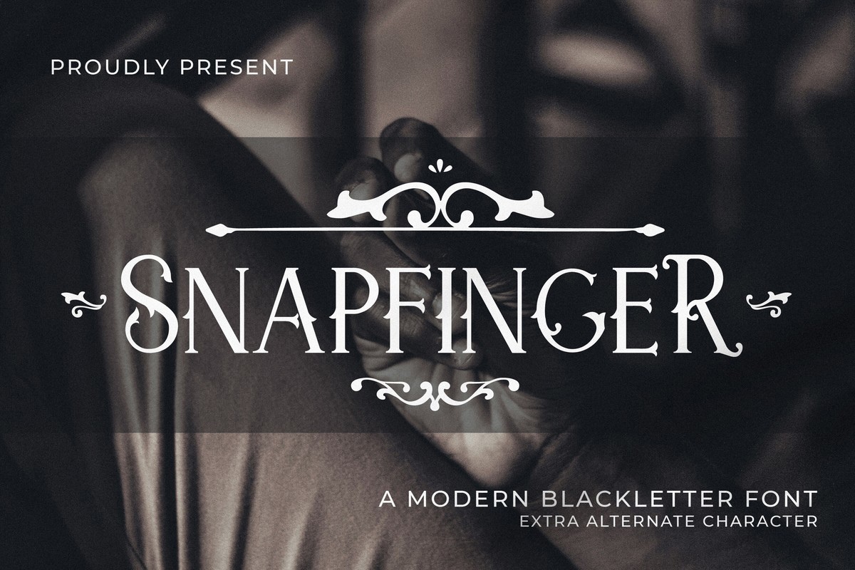 Пример шрифта Snapfinger Regular