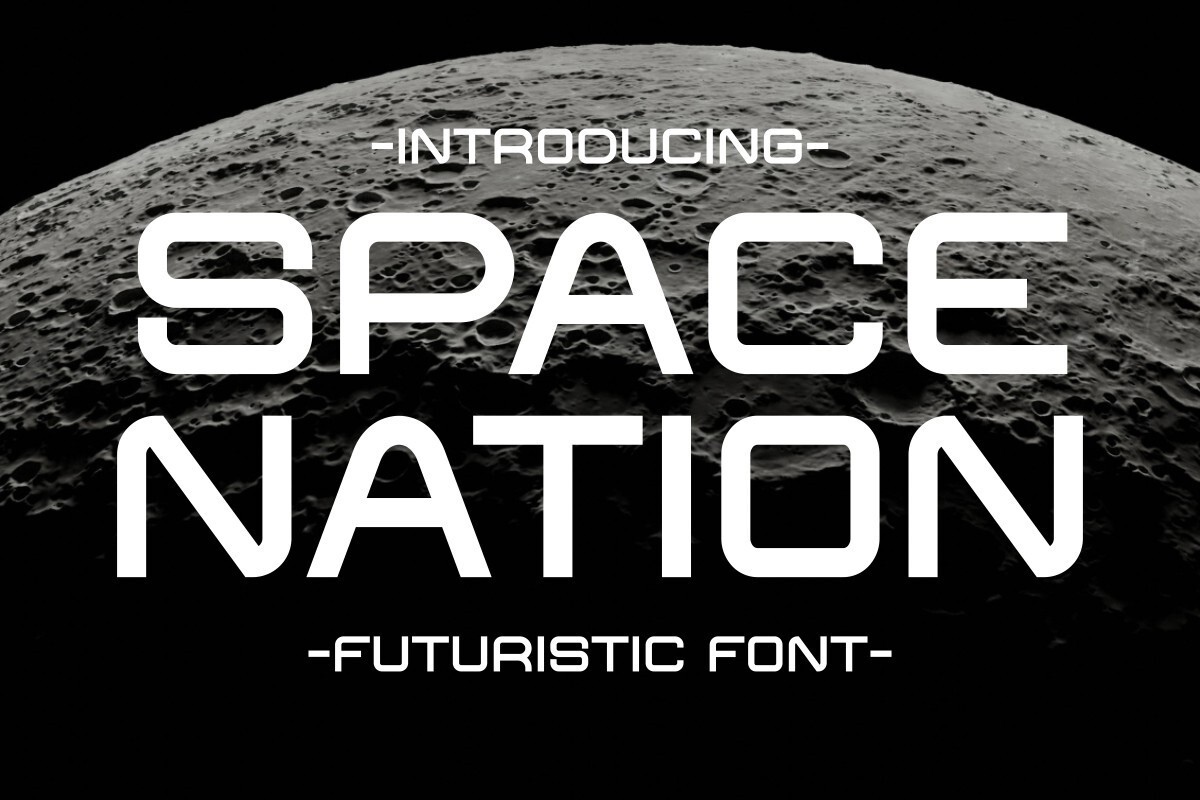 Пример шрифта Space Nation Regular