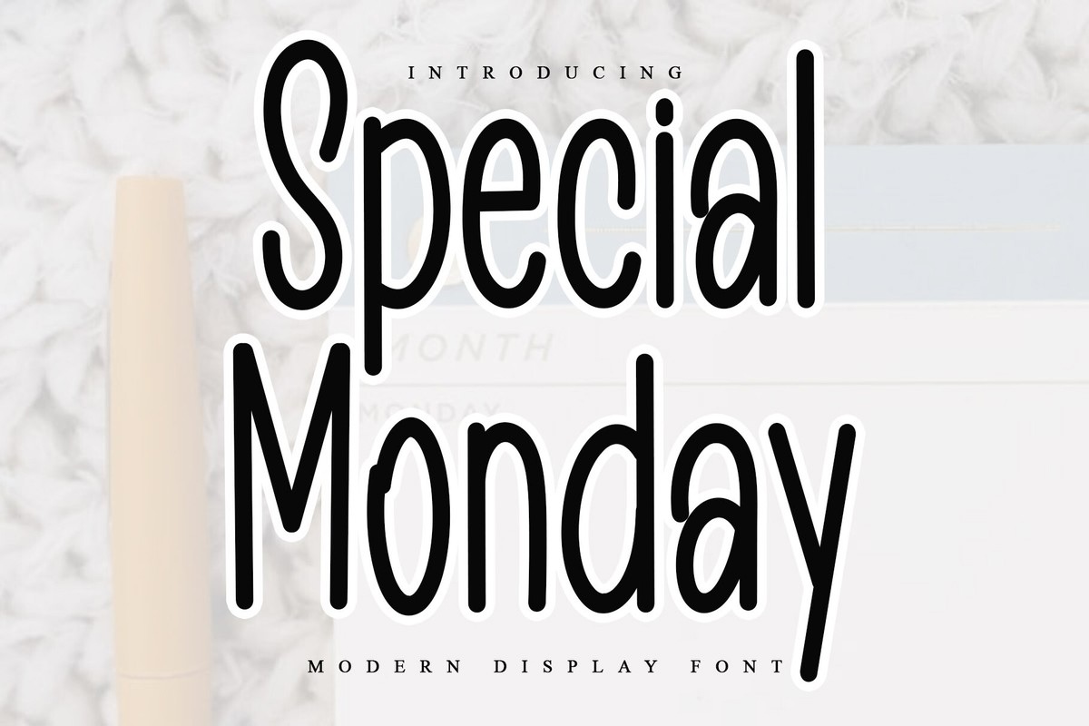 Пример шрифта Special Monday Regular