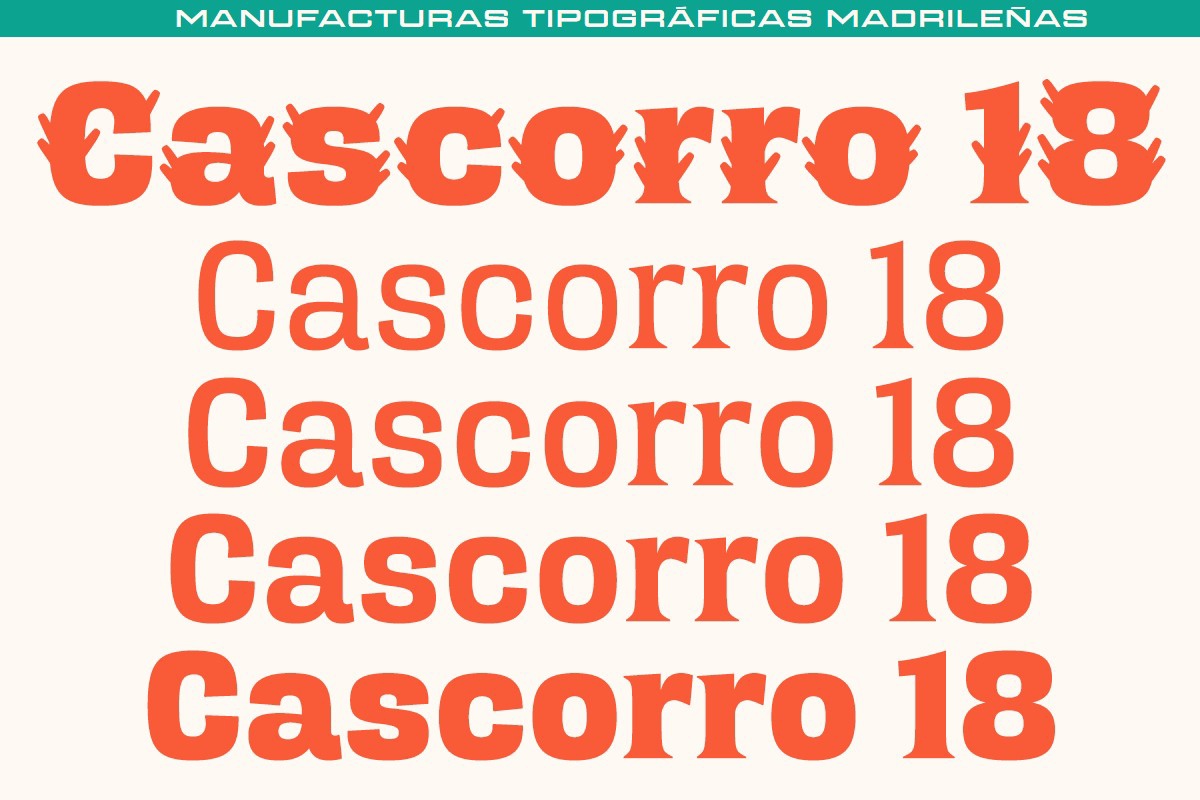 Пример шрифта MTM Cascorro 18