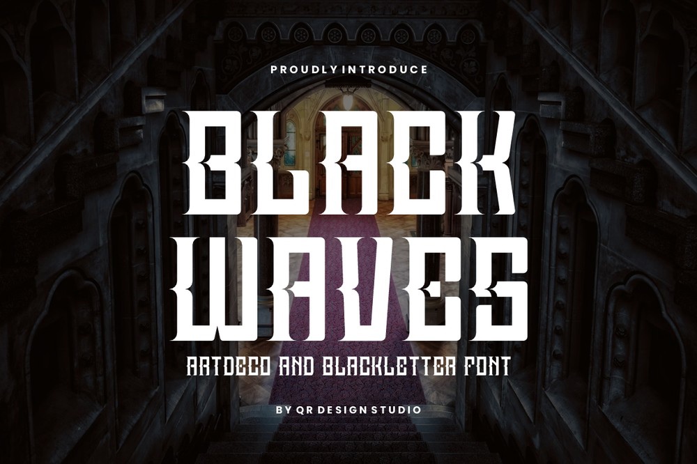 Пример шрифта Black Waves