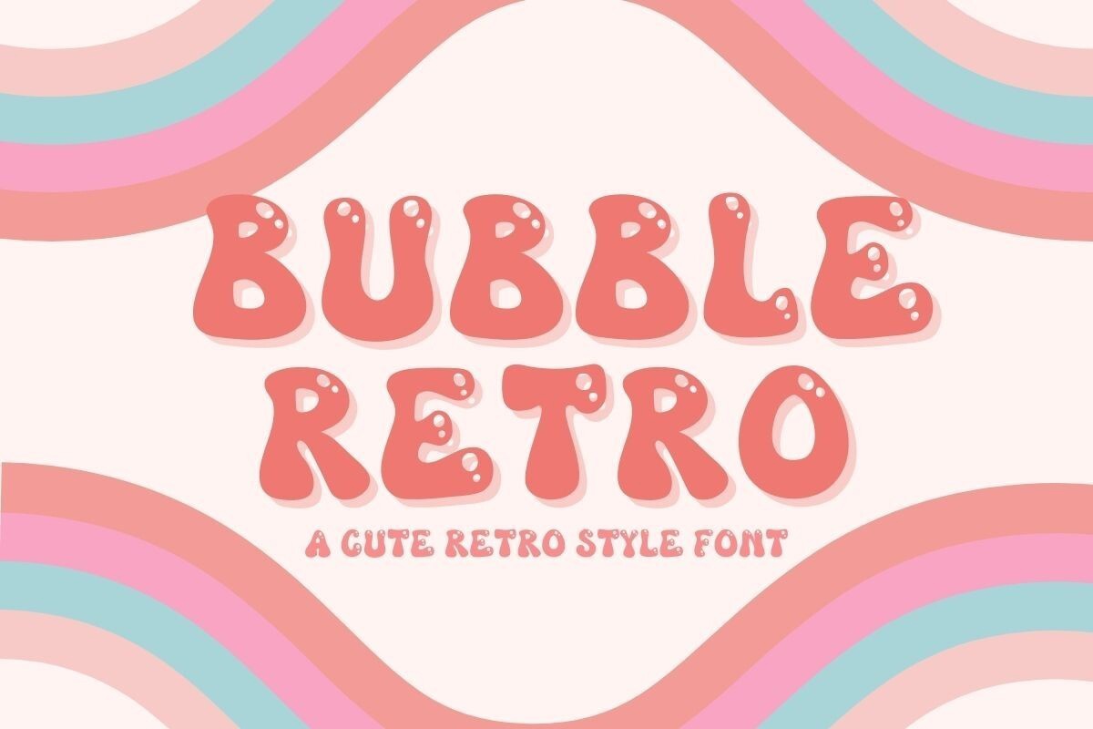 Пример шрифта Bubble Retro