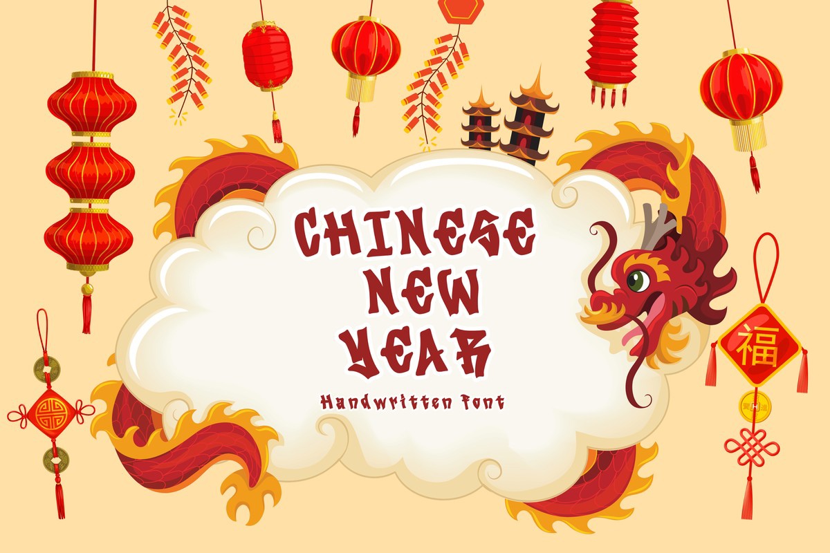 Пример шрифта Chinese New Year