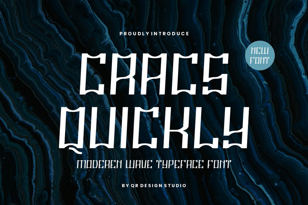 Пример шрифта Cracs Quickly