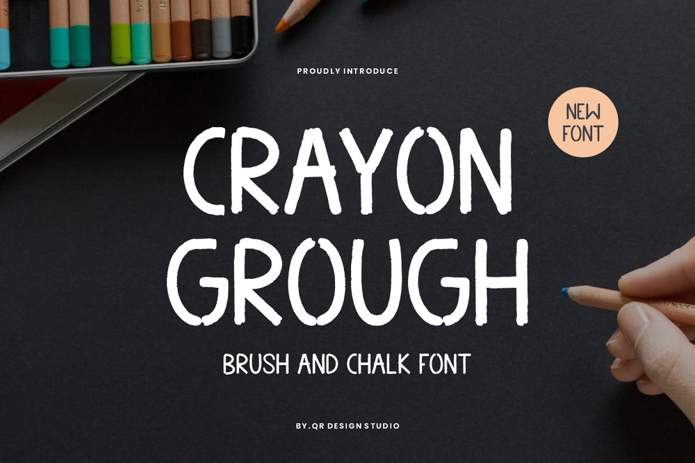 Пример шрифта Crayon Grough