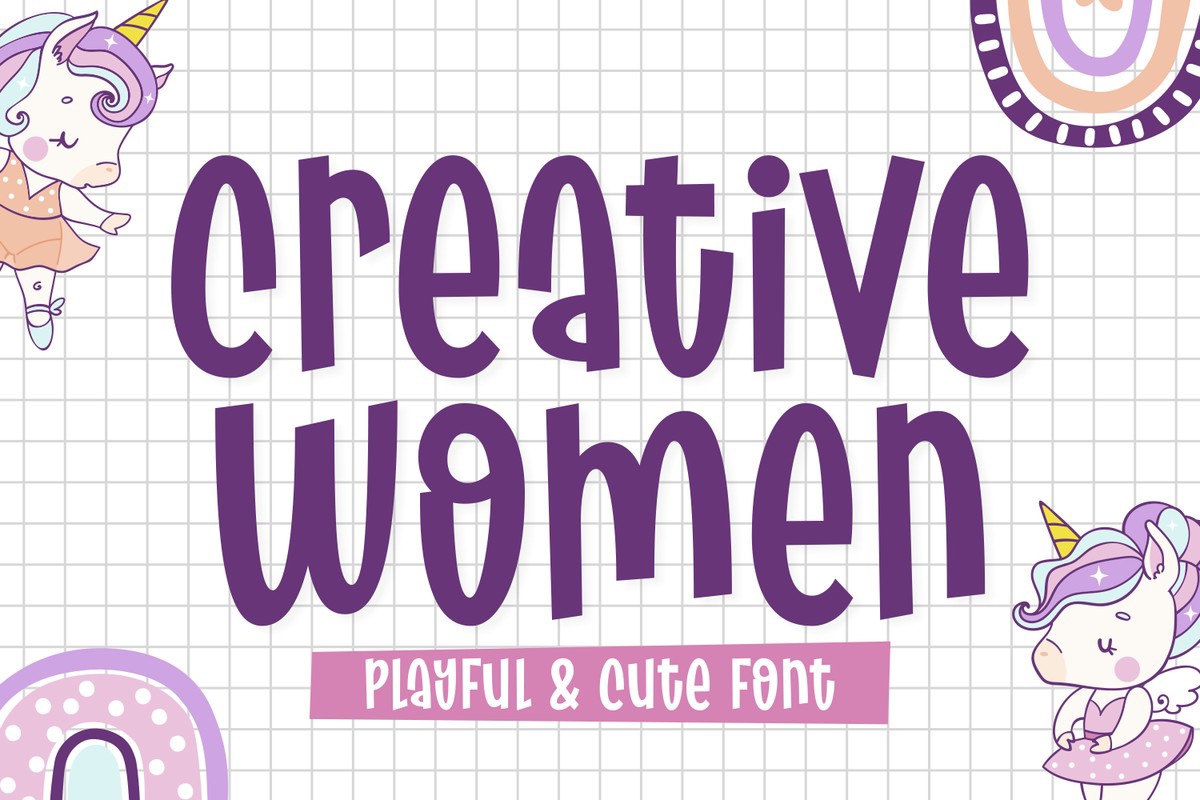 Пример шрифта Creative Women