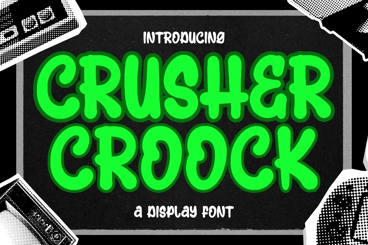 Пример шрифта Crusher Croock