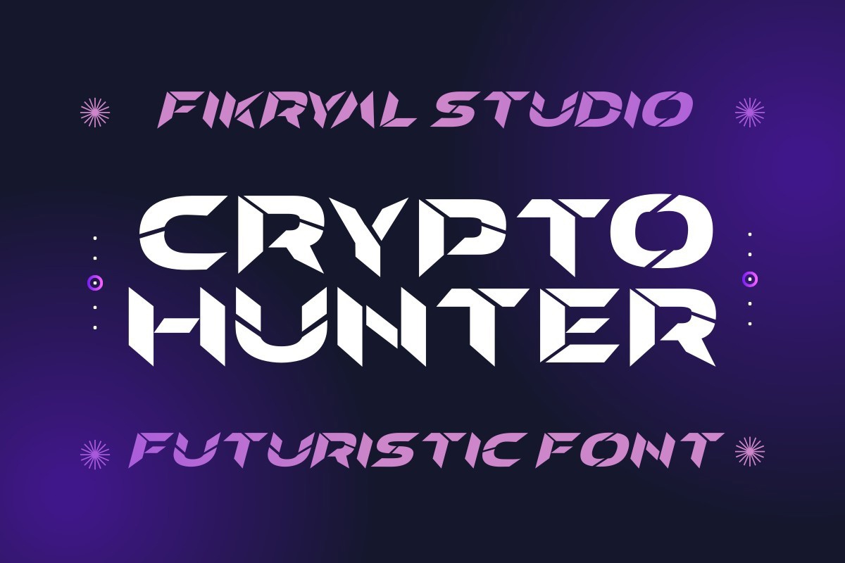 Пример шрифта Crypto Hunter Regular