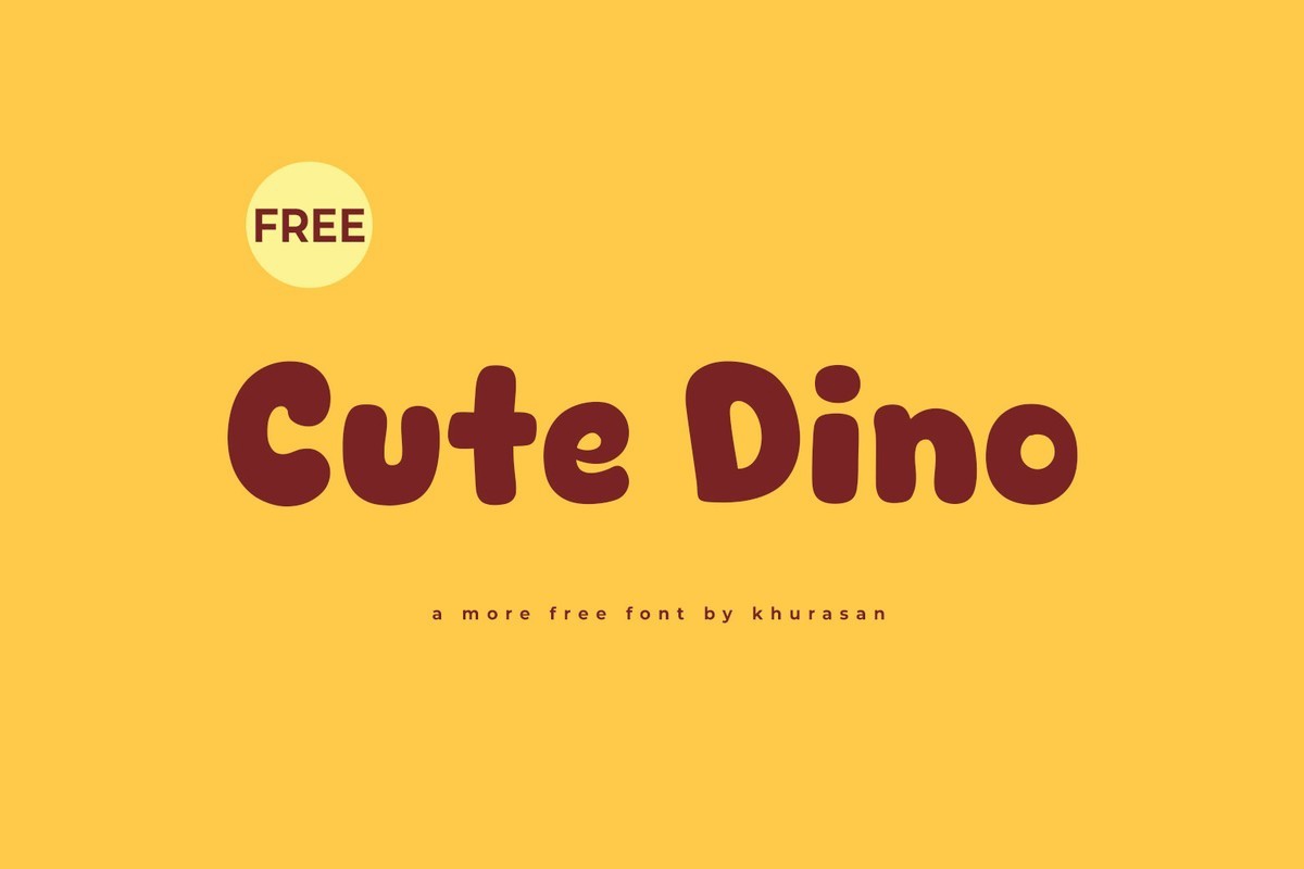 Пример шрифта Cute Dino