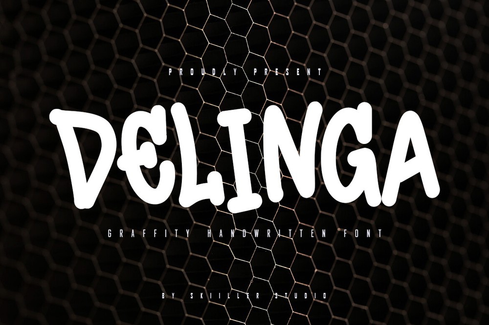 Пример шрифта Delinga Regular