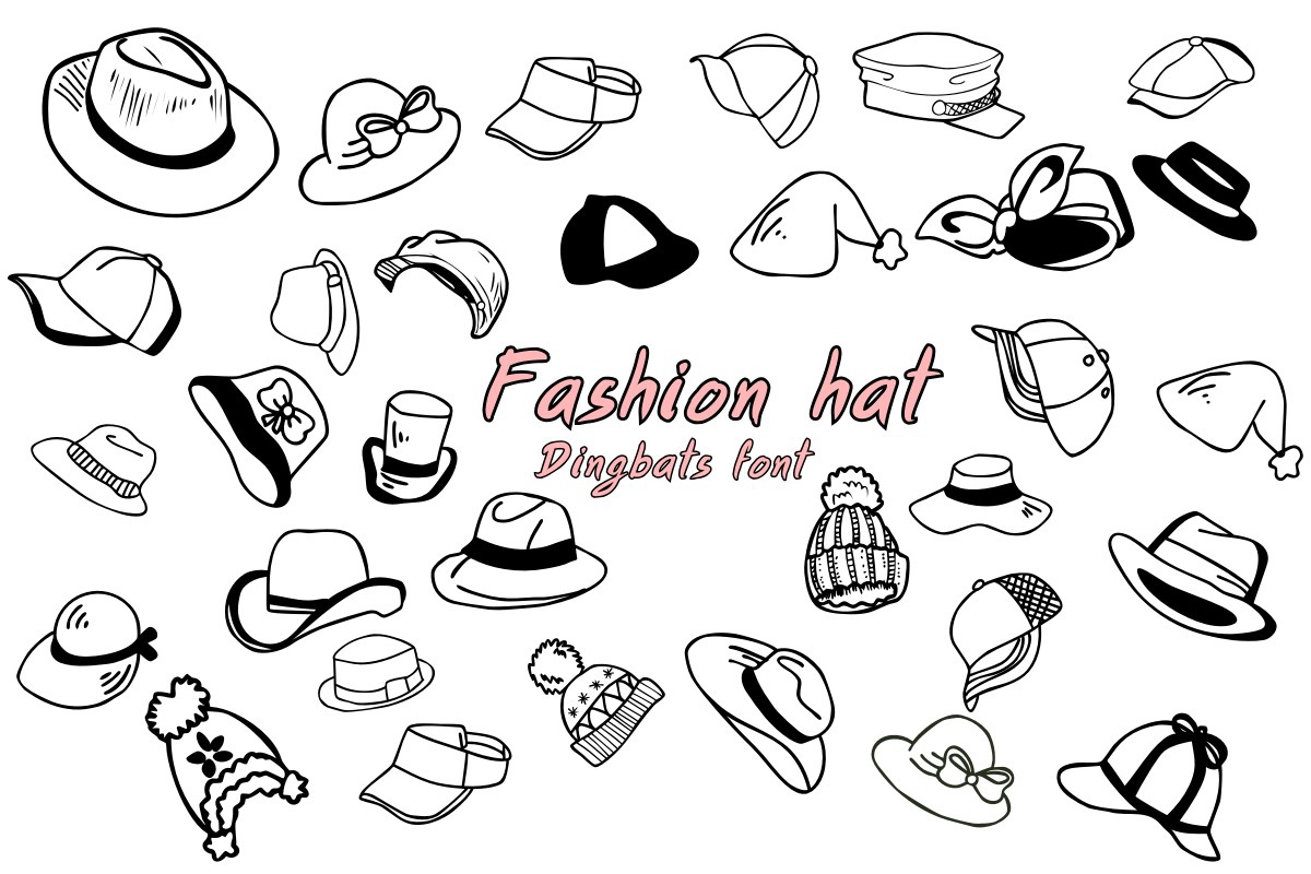 Пример шрифта Fashion Hat Regular