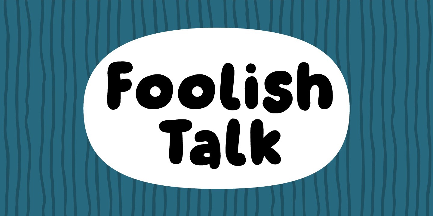 Пример шрифта Foolish Talk