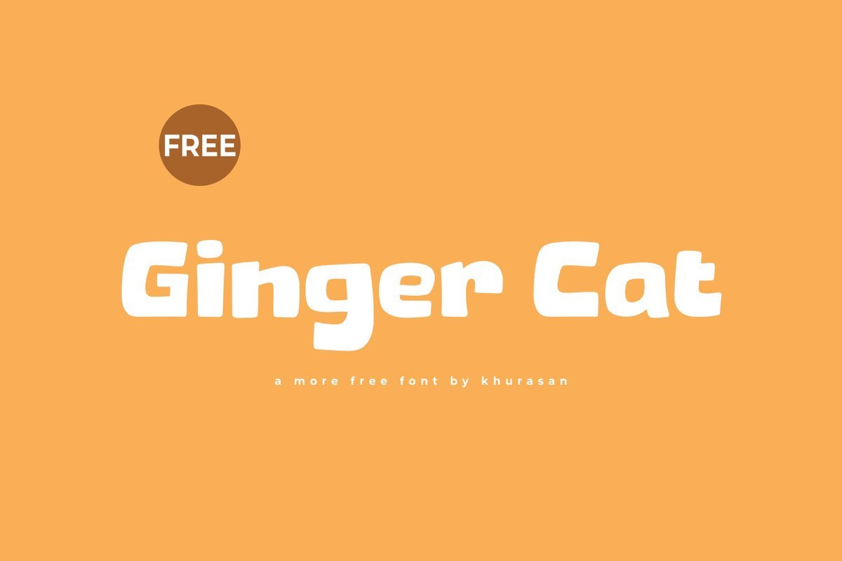 Пример шрифта Ginger Cat Regular