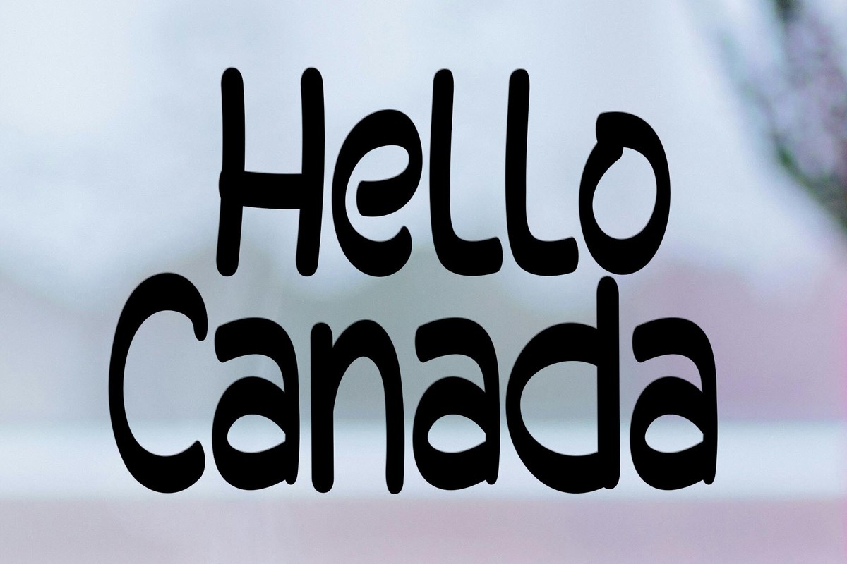 Пример шрифта Hello Canada