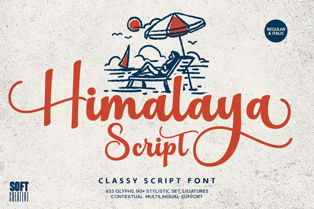 Пример шрифта Himalaya Script