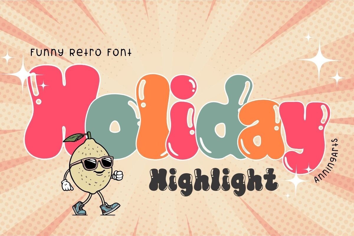 Пример шрифта Holiday Highlight Regular