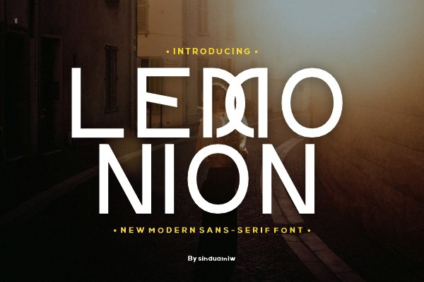 Пример шрифта Lemonion