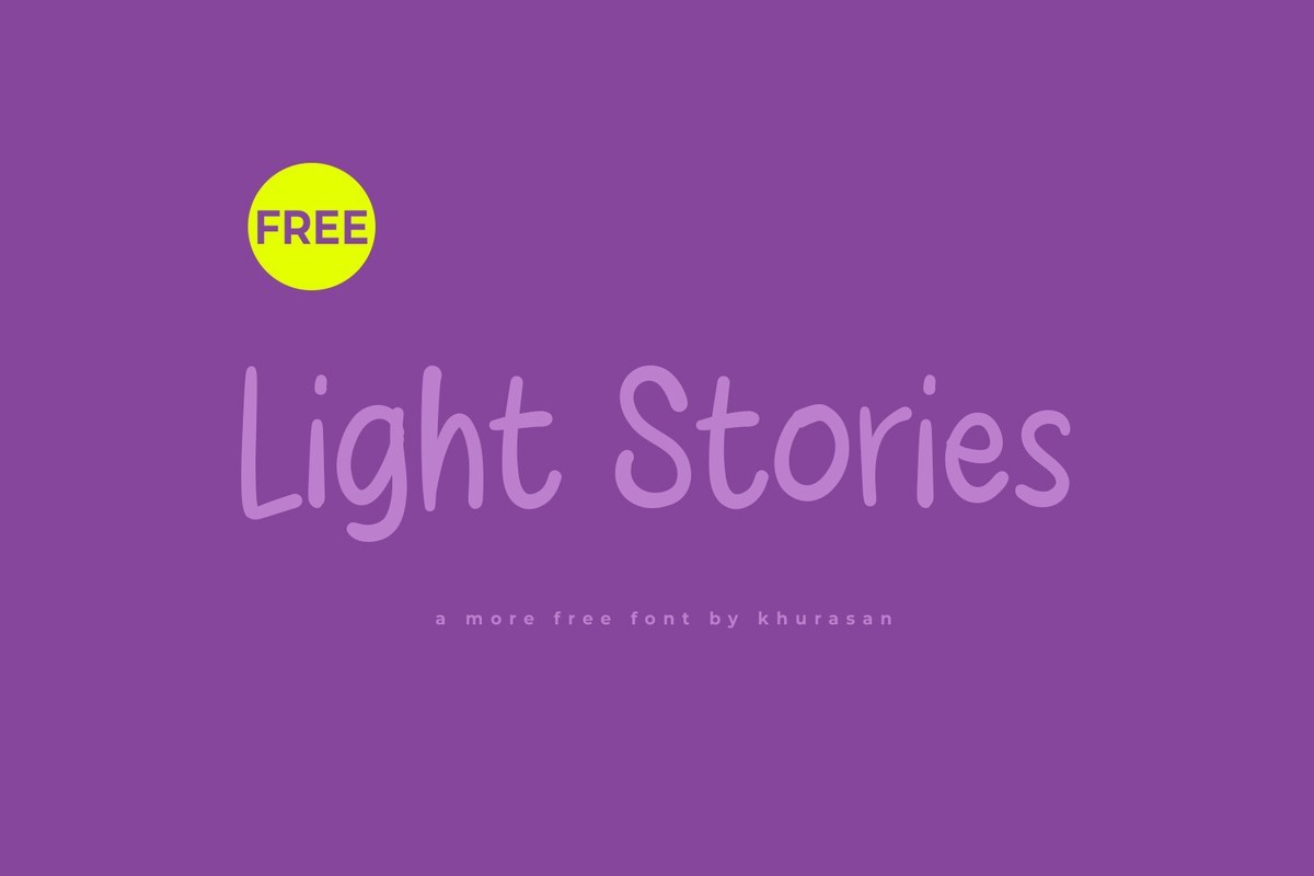 Пример шрифта Light Stories Regular