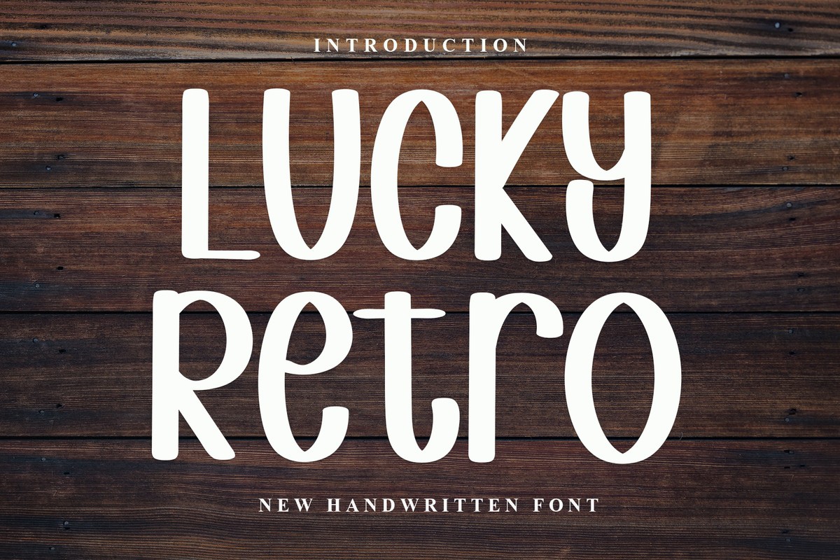 Пример шрифта Lucky Retro