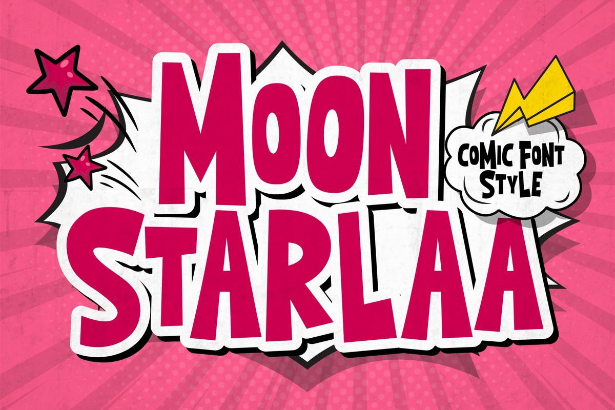 Пример шрифта Moon Starlaa Regular