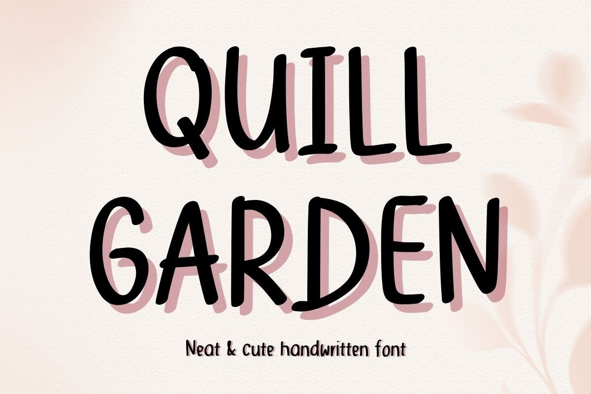 Пример шрифта QuillGarden Regular