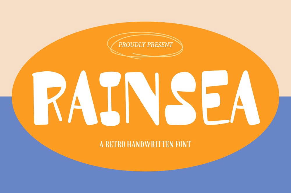 Пример шрифта Rainsea