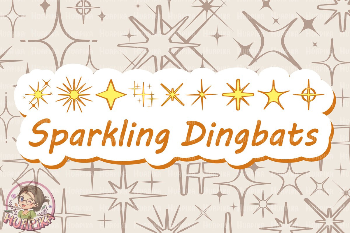 Пример шрифта Sparkling Dingbats Regular