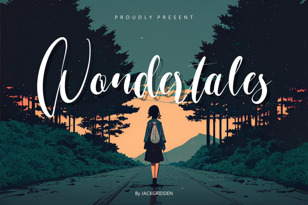 Пример шрифта Wondertales