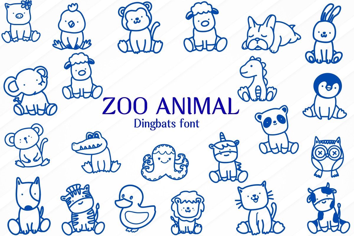 Пример шрифта Zoo Animal